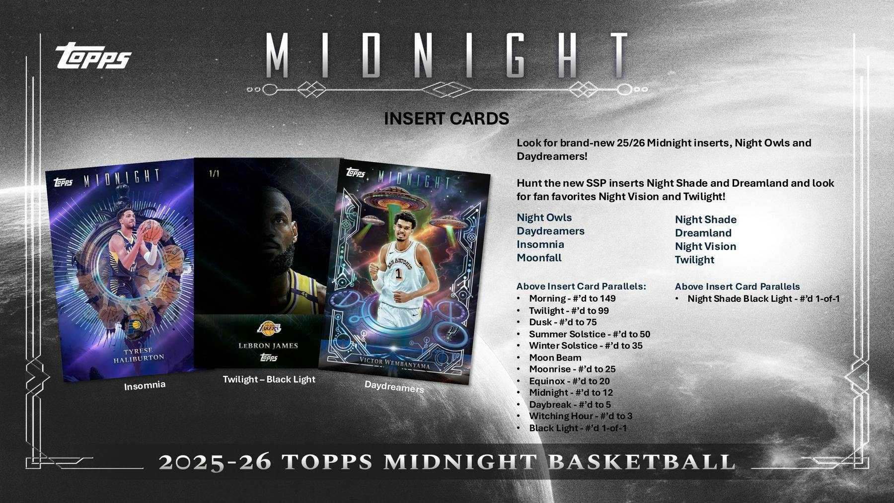 2025/26 Topps Midnight Basketball Hobby Box (3 Autos) - NBA Hobby Box