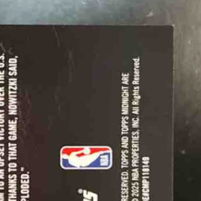 2025-26 Topps Midnight Dirk Nowitzki Daydreamers Dusk /75 #DD-15 Dallas Maverick - Sports Cards