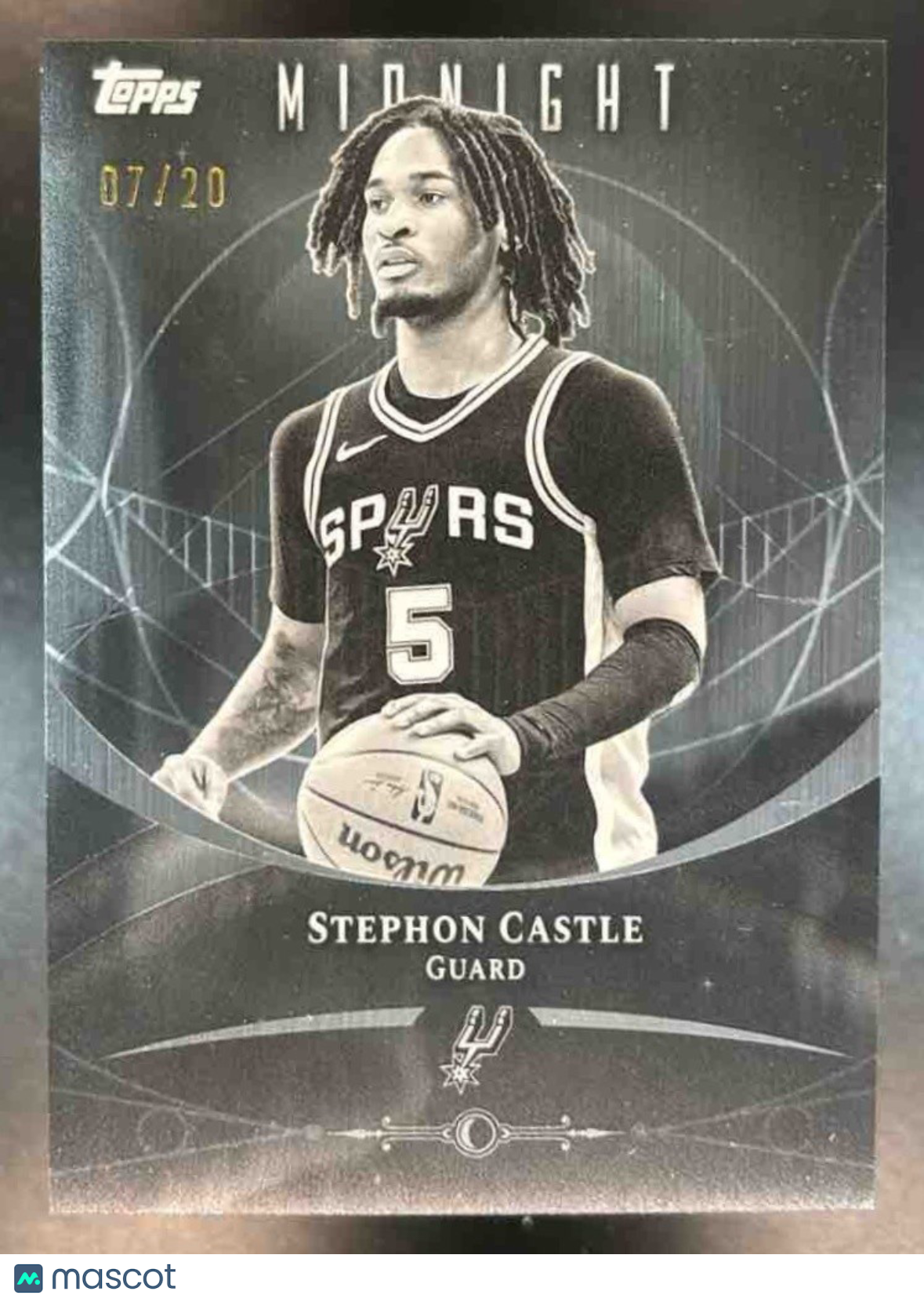 2025-26 Topps Midnight Stephon Castle Equinox /20 #42 San Antonio Spurs - Sports Cards