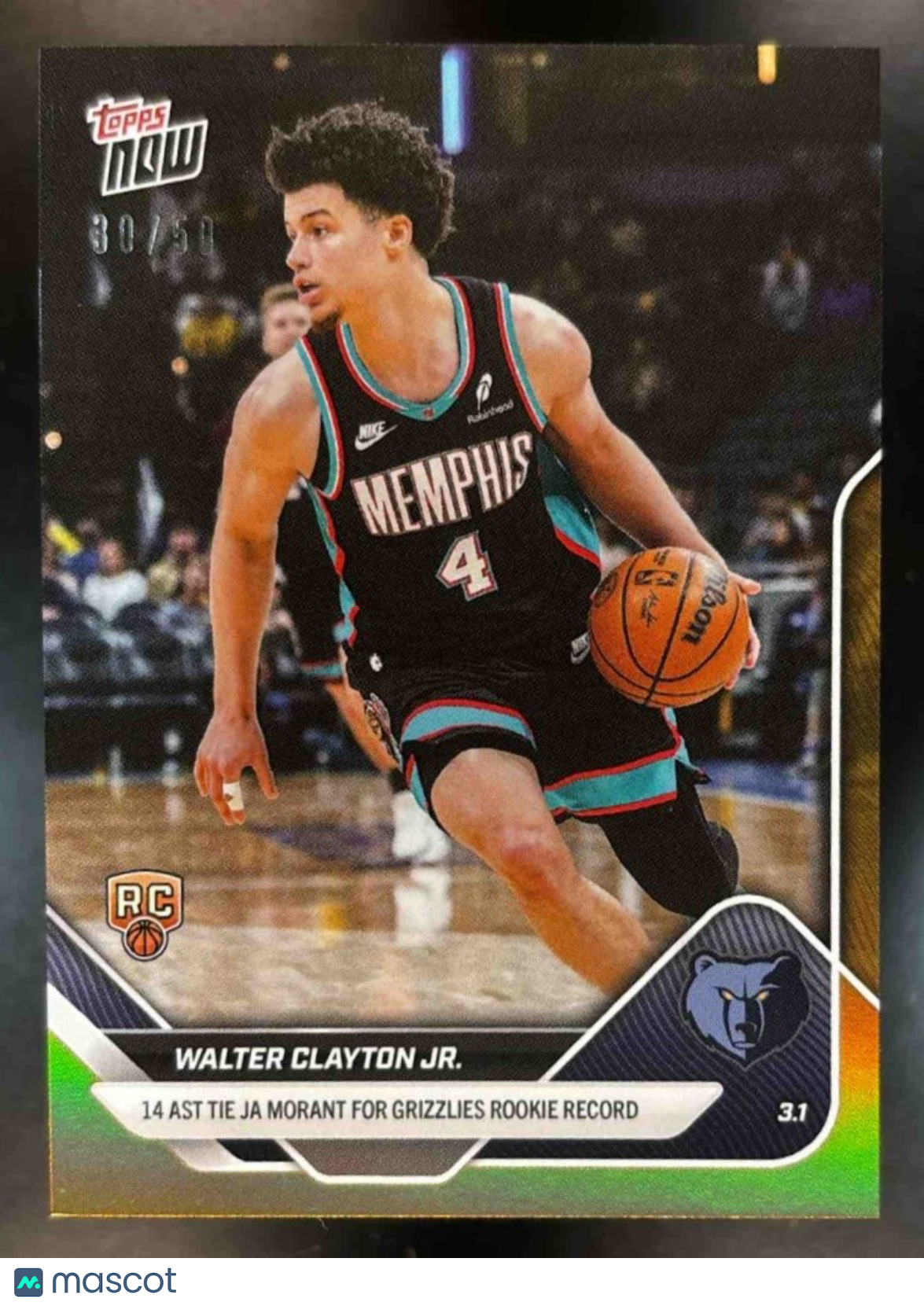 2025-26 Topps Now Gold Foil #189 Walter Clayton Jr. Utah Jazz #d 30/50 - Sports Cards