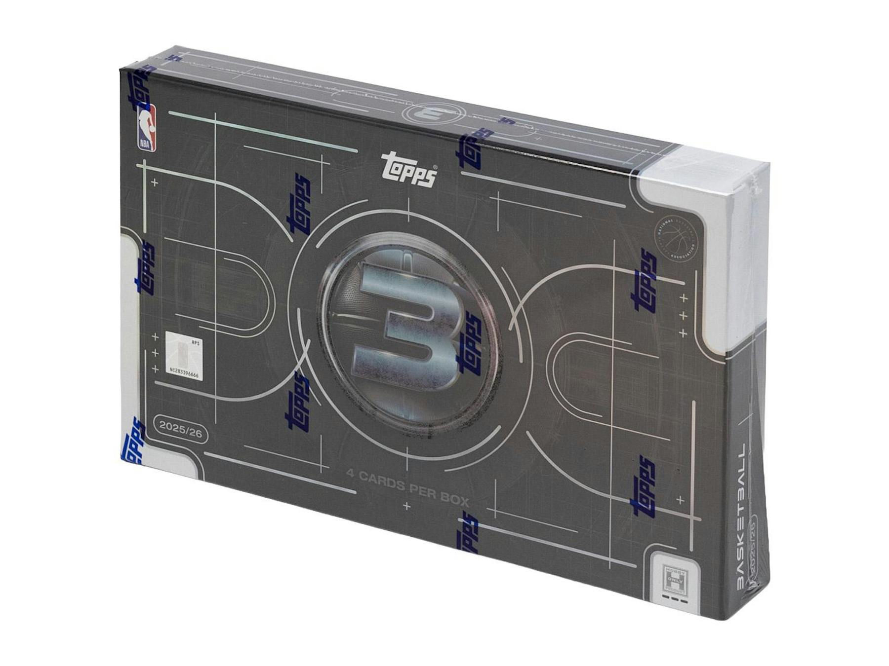 2025/26 Topps Three Basketball Hobby Box (3 Autos) - NBA Hobby Box