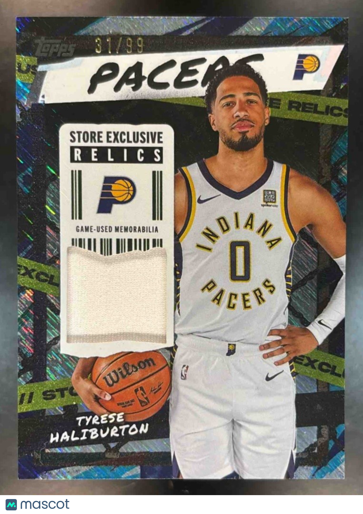 2025-26 Topps Tyrese Haliburton Store Exclusive Relic /99 MEM Indiana Pacers - Sports Cards