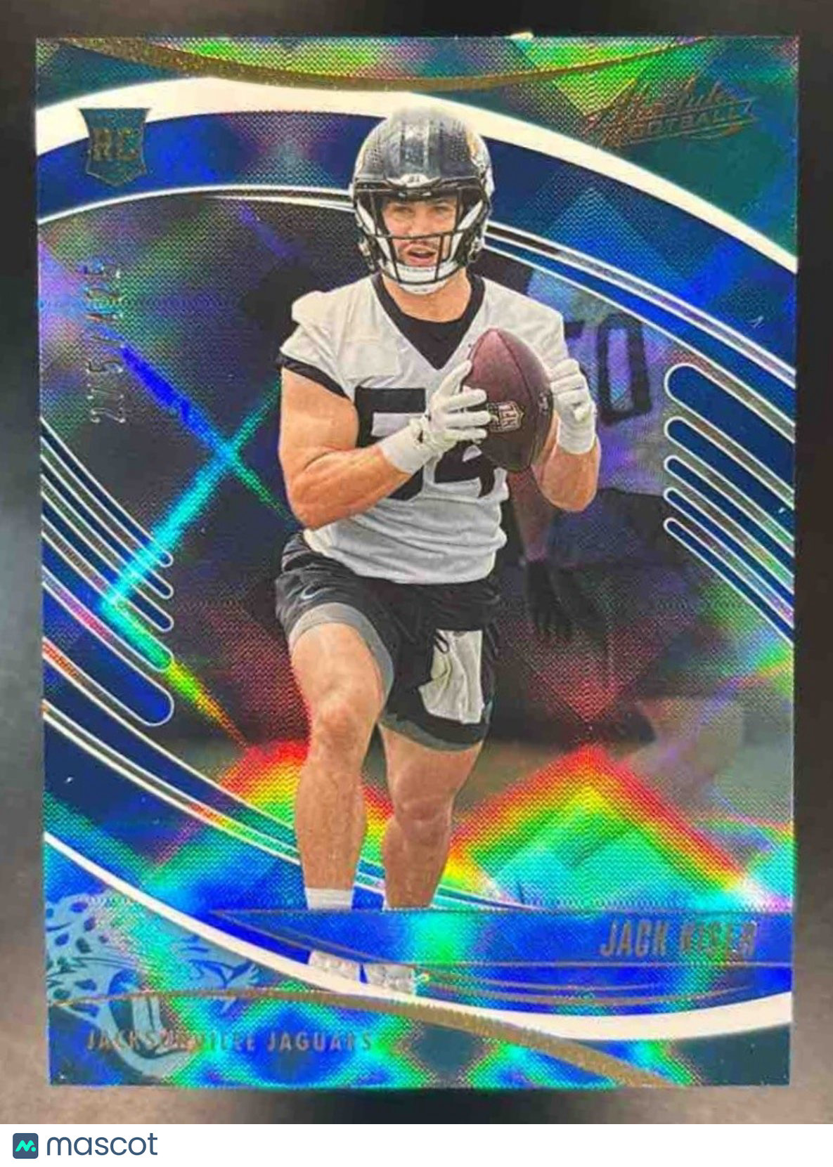 2025 Absolute Jack Kiser Rookies Blue Diamonds /425 #129 RC Jacksonville Jaguars - Sports Cards