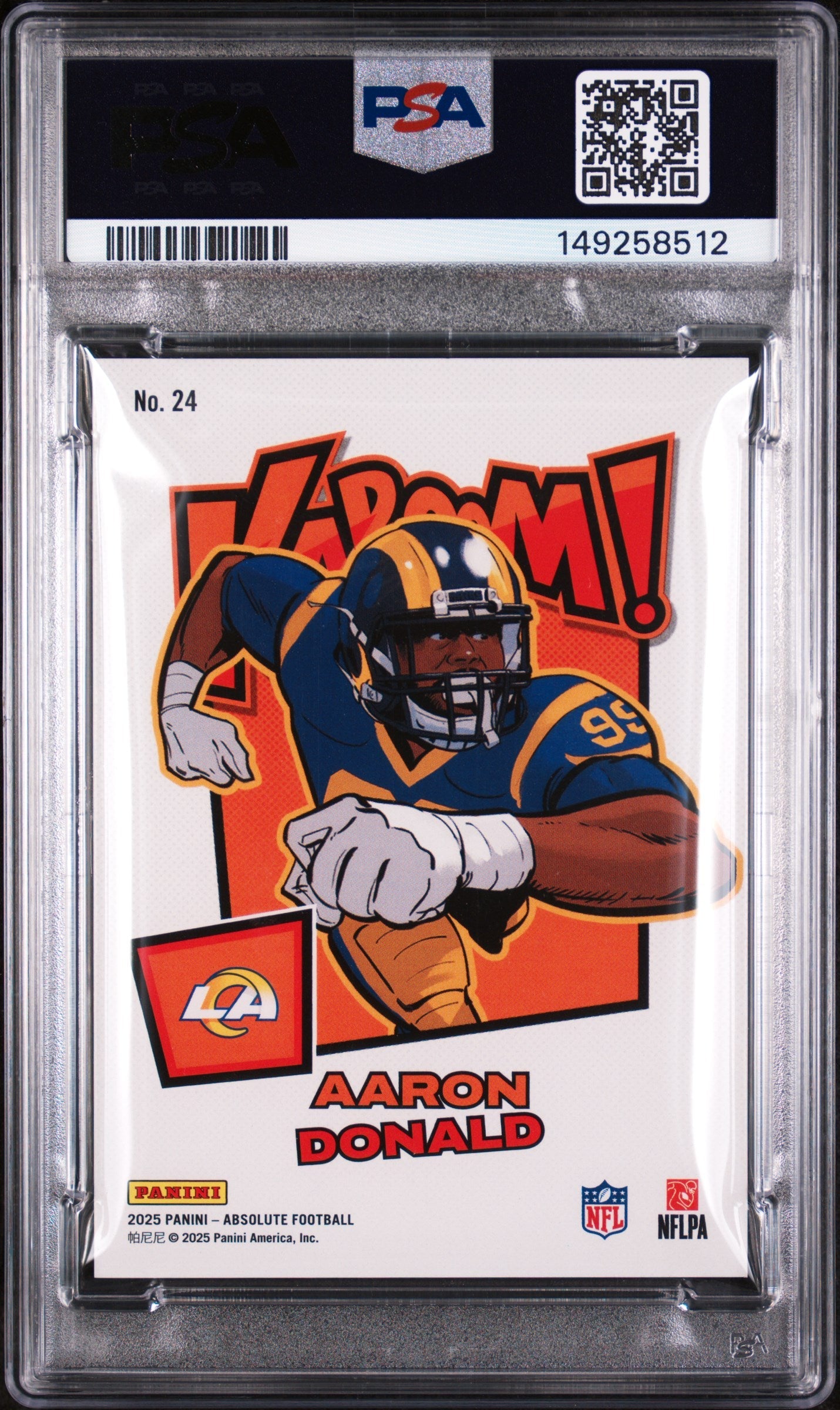 2025 Absolute Kaboom! Horizontal Aaron Donald Kaboom #24 PSA 9 Los Angeles Rams - Graded Sports Cards