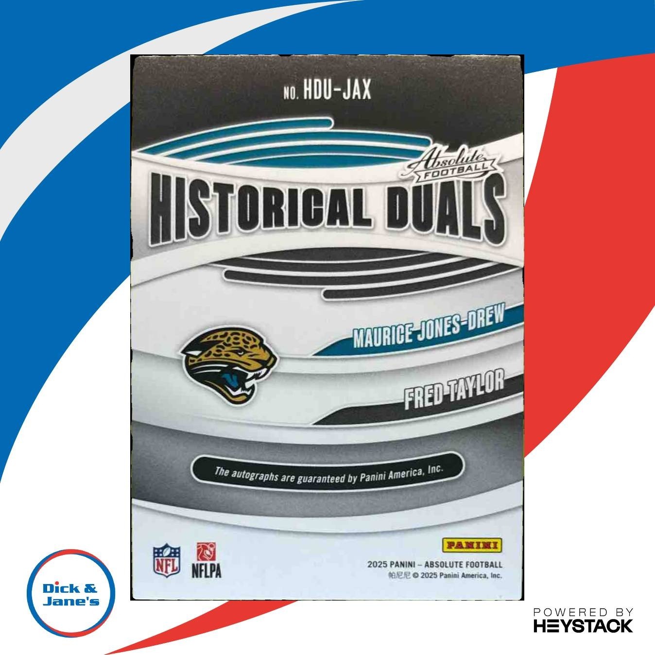 2025 Absolute Maurice Jones-Drew Fred Taylor Historical Duals /75 Auto Jaguars - Sports Cards