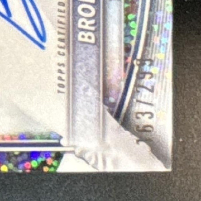 2025 Bowman Brody Hopkins Chrome Auto Speckle /299 1st Prospect Tampa Bay Rays - Sports Cards
