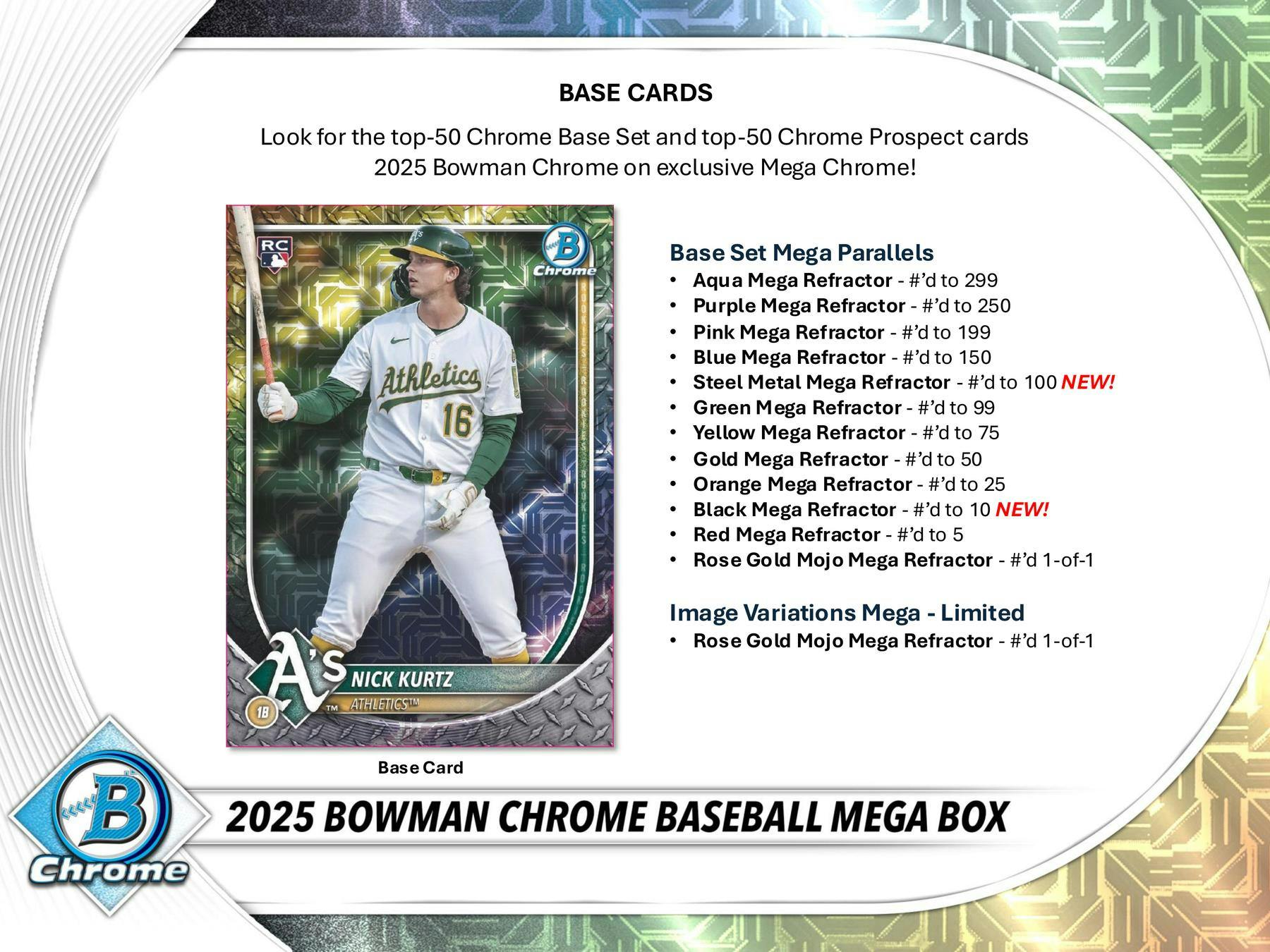 2025 Bowman Chrome Baseball Mega Box (2 Mojo Packs) - MLB hobby