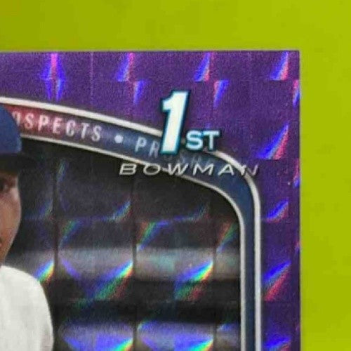 2025 Bowman Chrome David Prospect Ortiz Jr. Purple Geometric /250 BCP-29 Rangers - Sports Cards