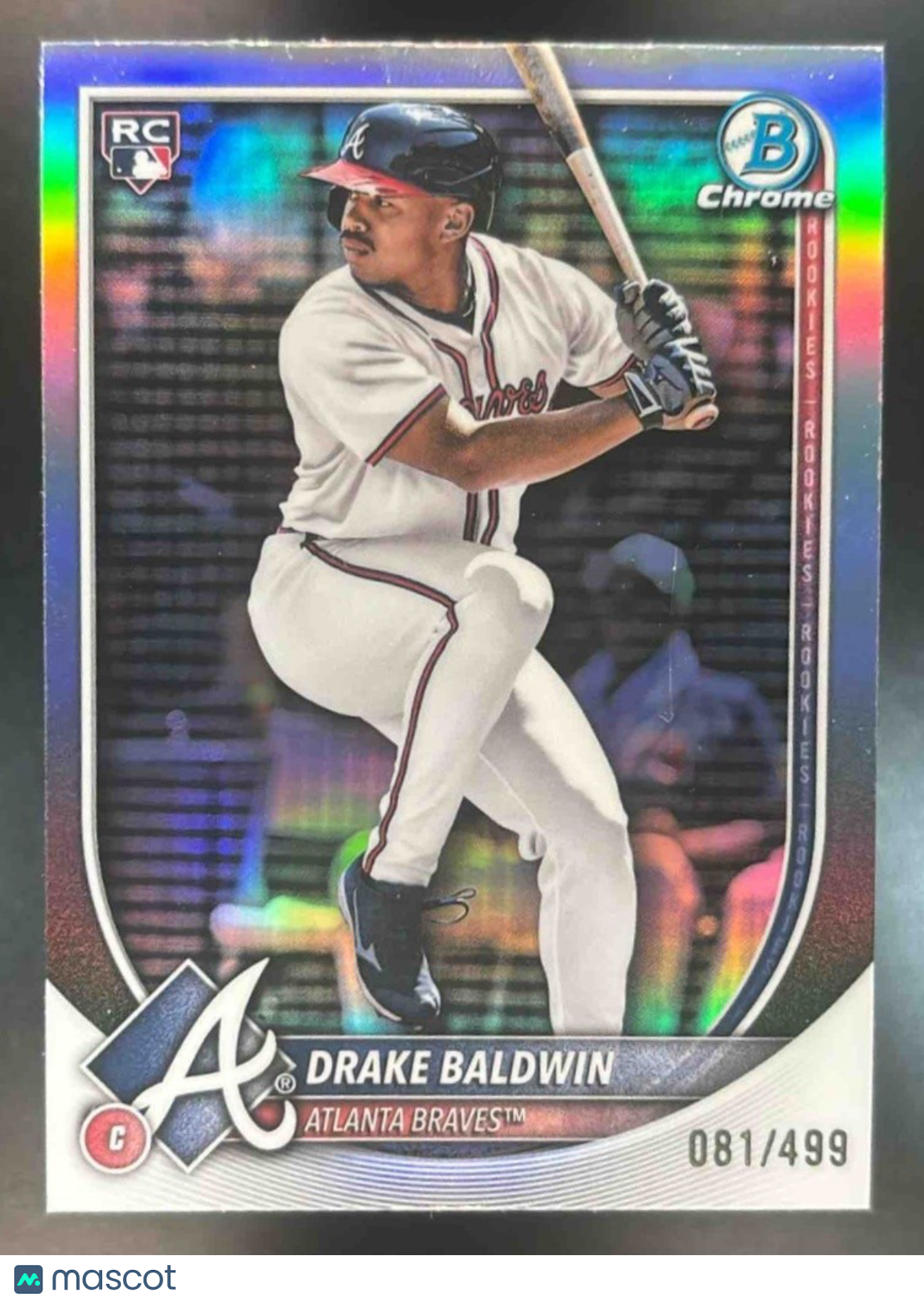 2025 Bowman Chrome Drake Baldwin (refractor) /499 #75 RC Atlanta Braves - Sports Cards