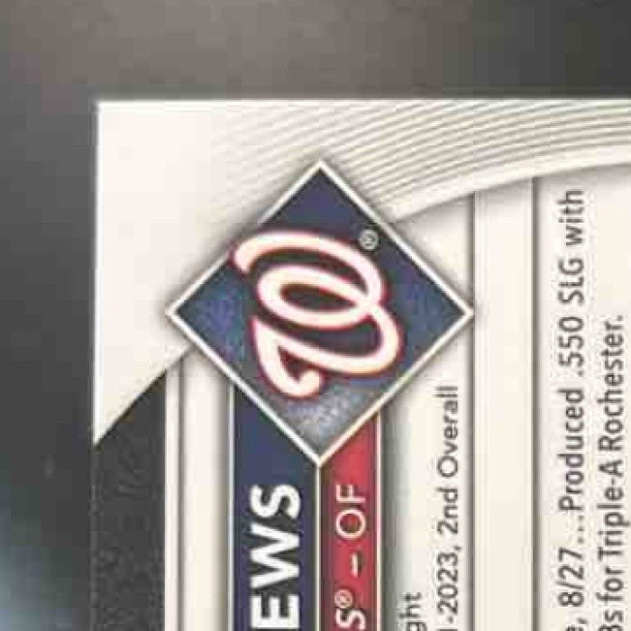 2025 Bowman Chrome Dylan Crews Yellow Refractor /75 #3 RC Washington Nationals - Sports Cards