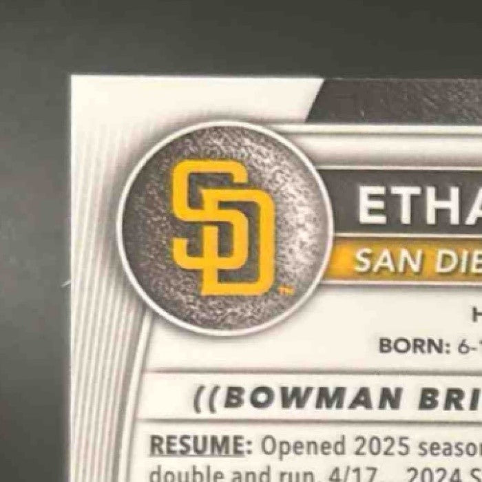 2025 Bowman Chrome Ethan Salas Prospect Blue Wave /150 #BCP-169 San Diego Padres - Sports Cards