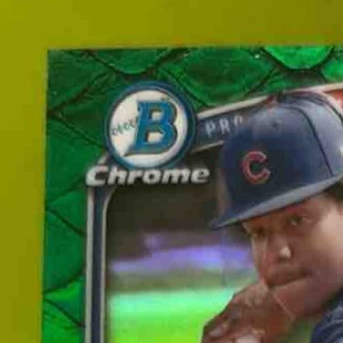 2025 Bowman Chrome Juan Cabada Auto Reptilian Green /99 1st Prospect Cubs - Sports Cards