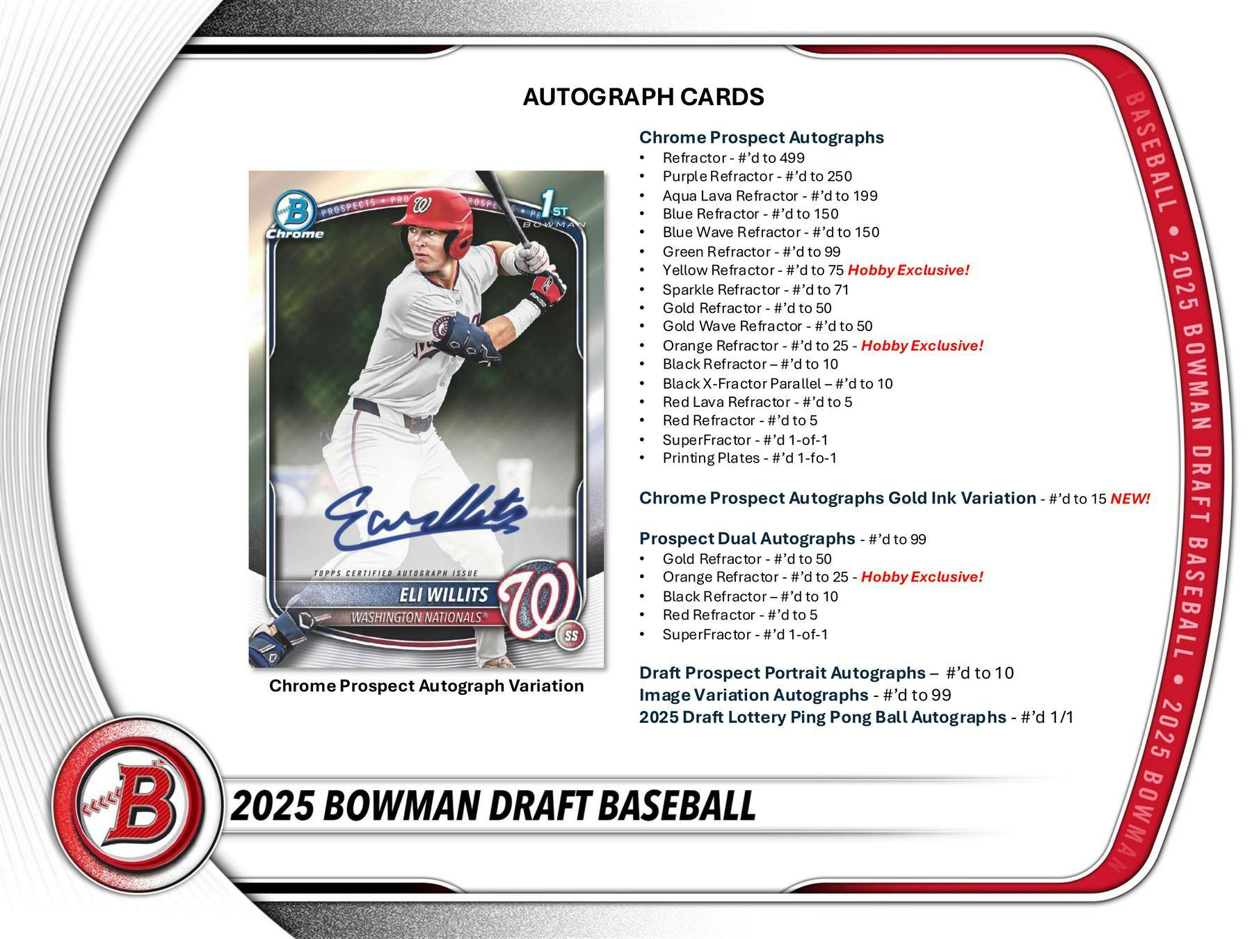 2025 Bowman Draft Baseball Hobby Jumbo Box (3 Autos) - Sports Collectibles