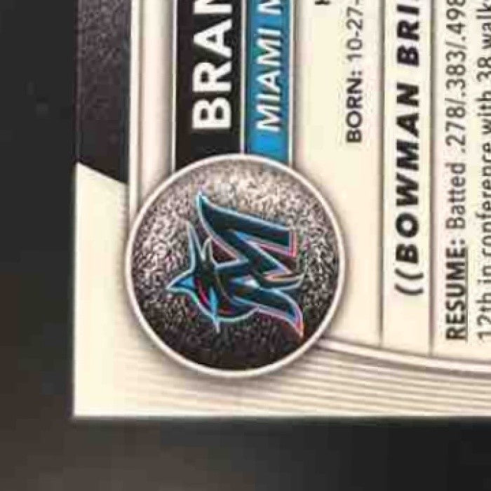 2025 Bowman Draft Brandon Compton Chrome Auto Yellow 75/75 1st Prospect Marlins - Sports Cards