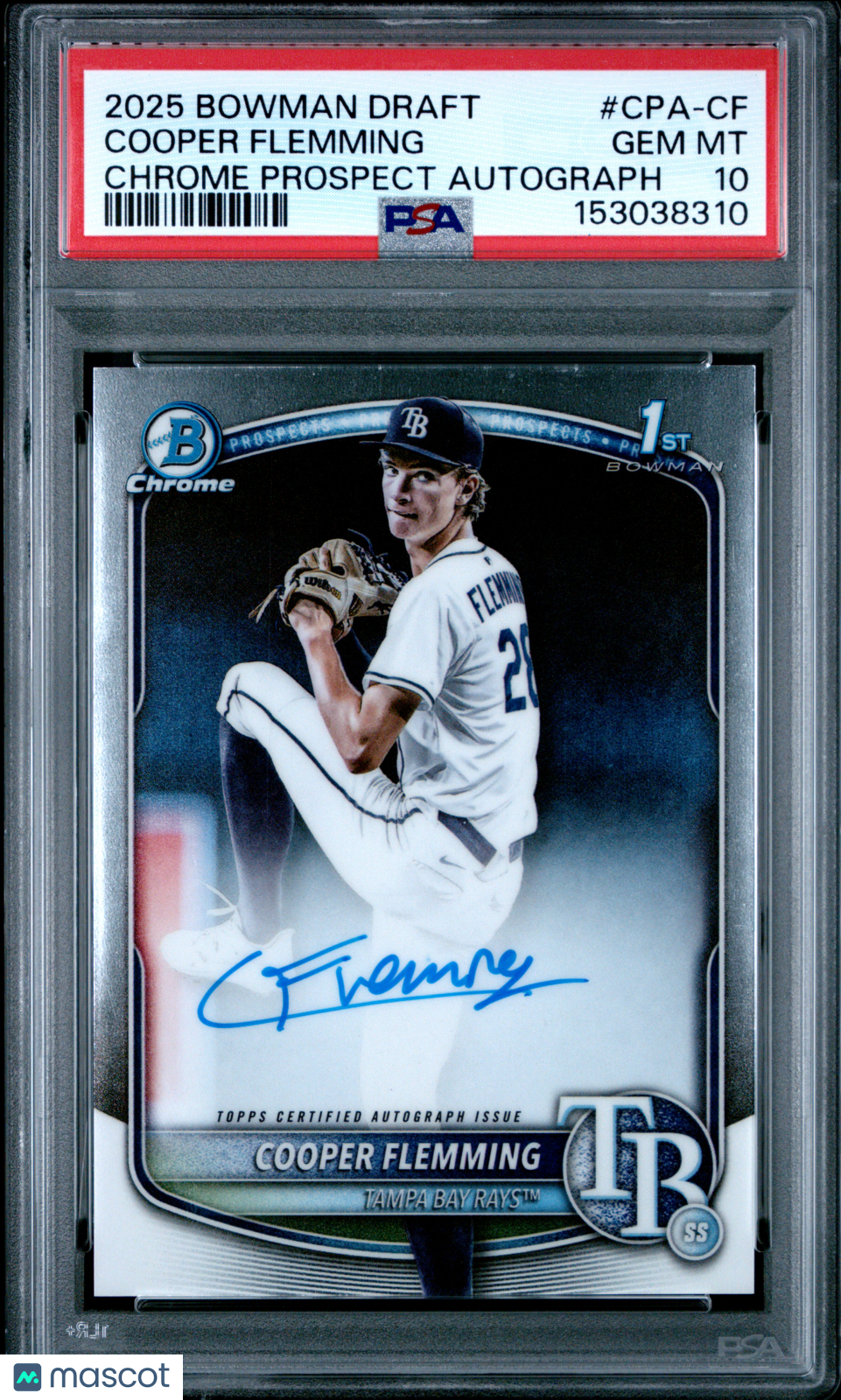 2025 Bowman Draft Chrome Prospect Autographs Cooper Flemming #CPA-CF PSA 10 - Graded Sports Cards