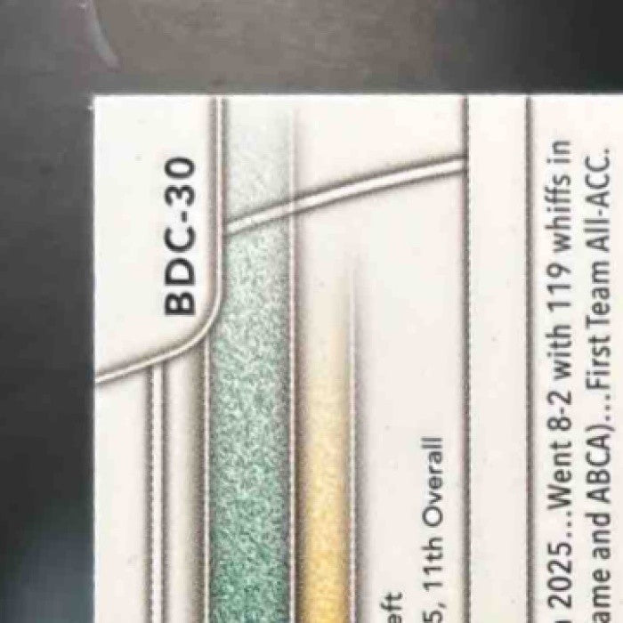 2025 Bowman Draft Jamie Arnold Chrome Refractor #BDC-30 1st Prospect Athletics - Sports Cards