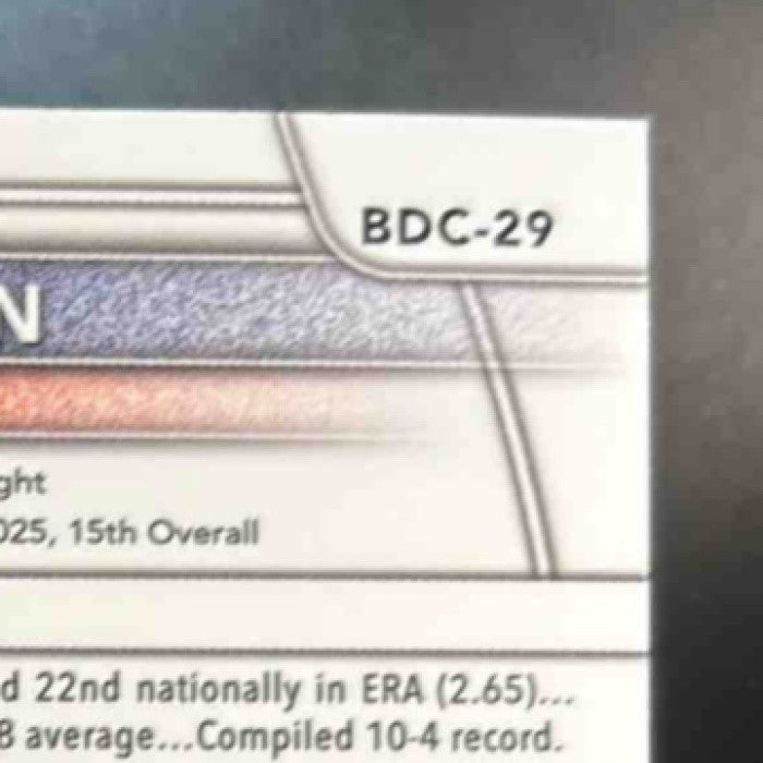 2025 Bowman Draft Kyson Witherspoon Chrome Green /99 #BDC29 1st Prospect Red Sox - Sports Cards