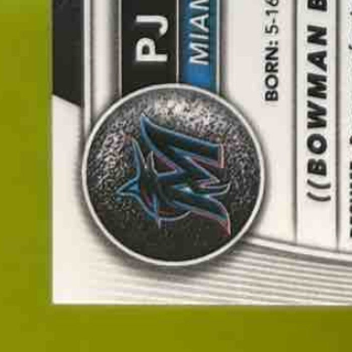 2025 Bowman PJ Morlando Chrome Fuchsia /199 #BCP-91 1st Prospect Miami Marlins - Sports Cards