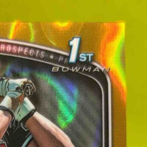 2025 Bowman Slade Caldwell Chrome Auto Gold Lava Refractor 33/50 1st Prospect Sports Cards