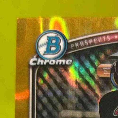2025 Bowman Slade Caldwell Chrome Auto Gold Lava Refractor 33/50 1st Prospect Sports Cards