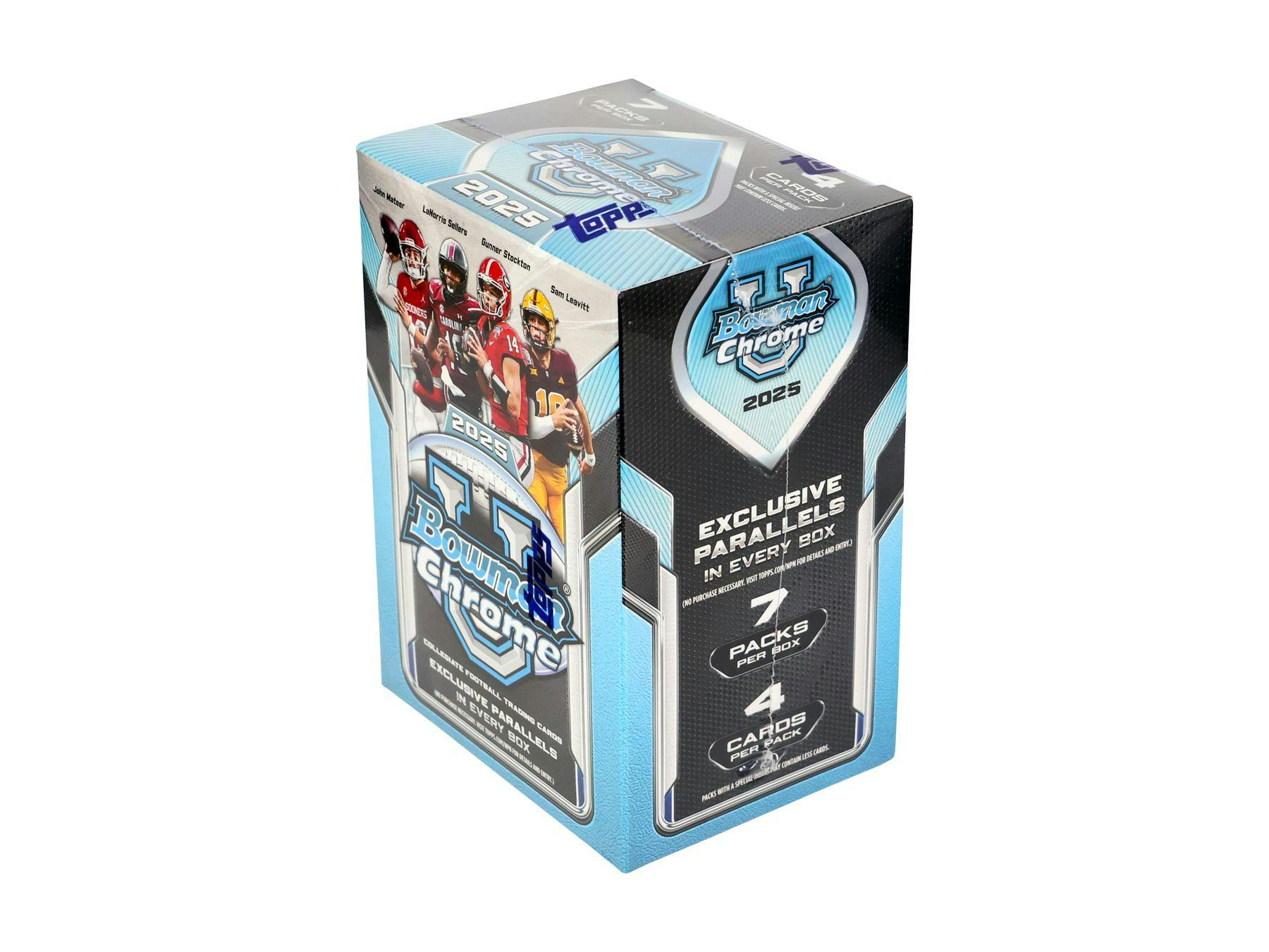 2025 Bowman University Chrome Football 7 Pack Blaster Box - NFL Blaster Box