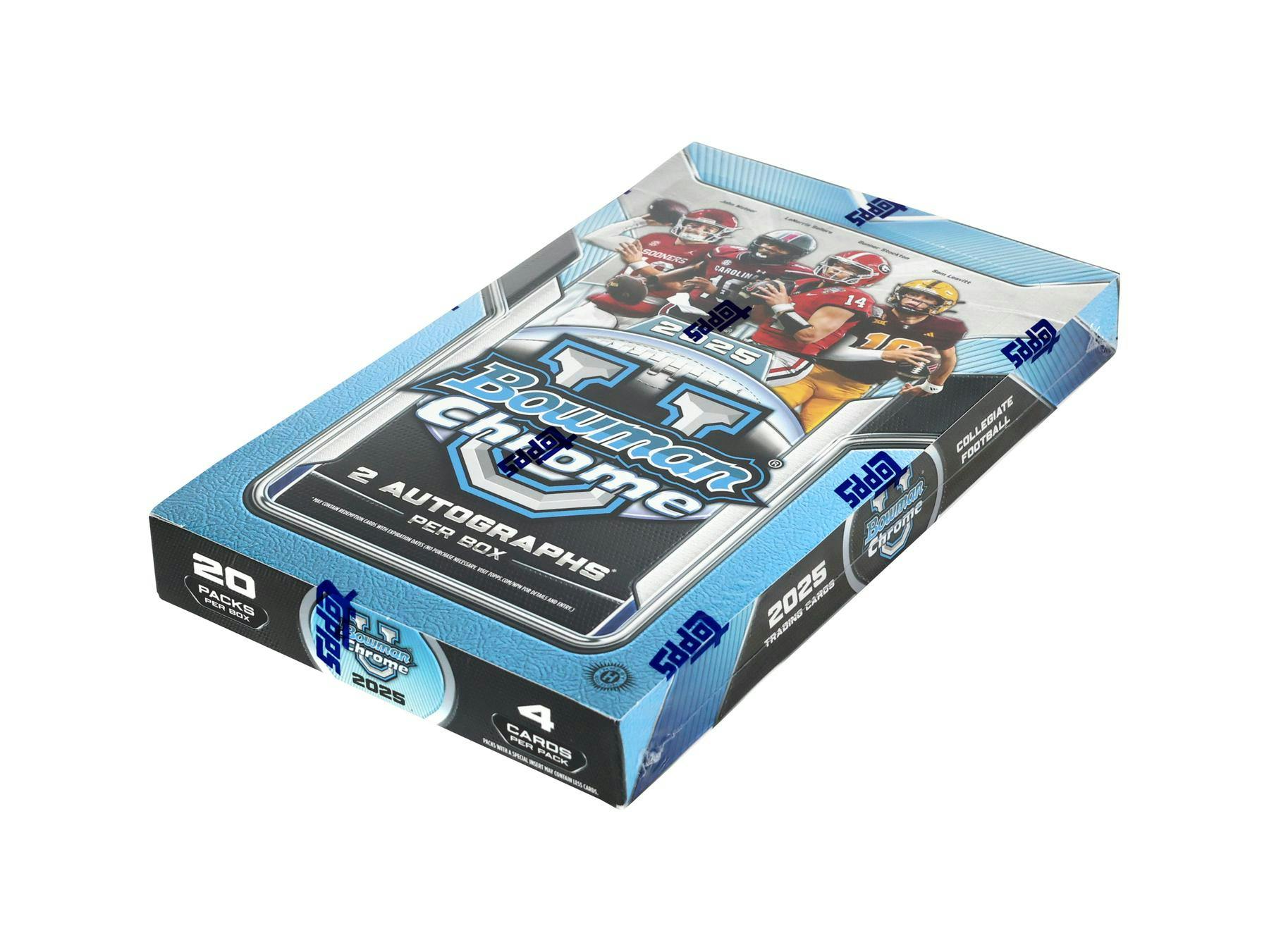 2025 Bowman University Chrome Football Hobby Box (2 Autos) - NFL Hobby Box