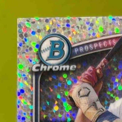 2025 Bowman Victor Rodrigues Chrome Auto Speckle /299 1st Prospect Dodgers - Sports Cards