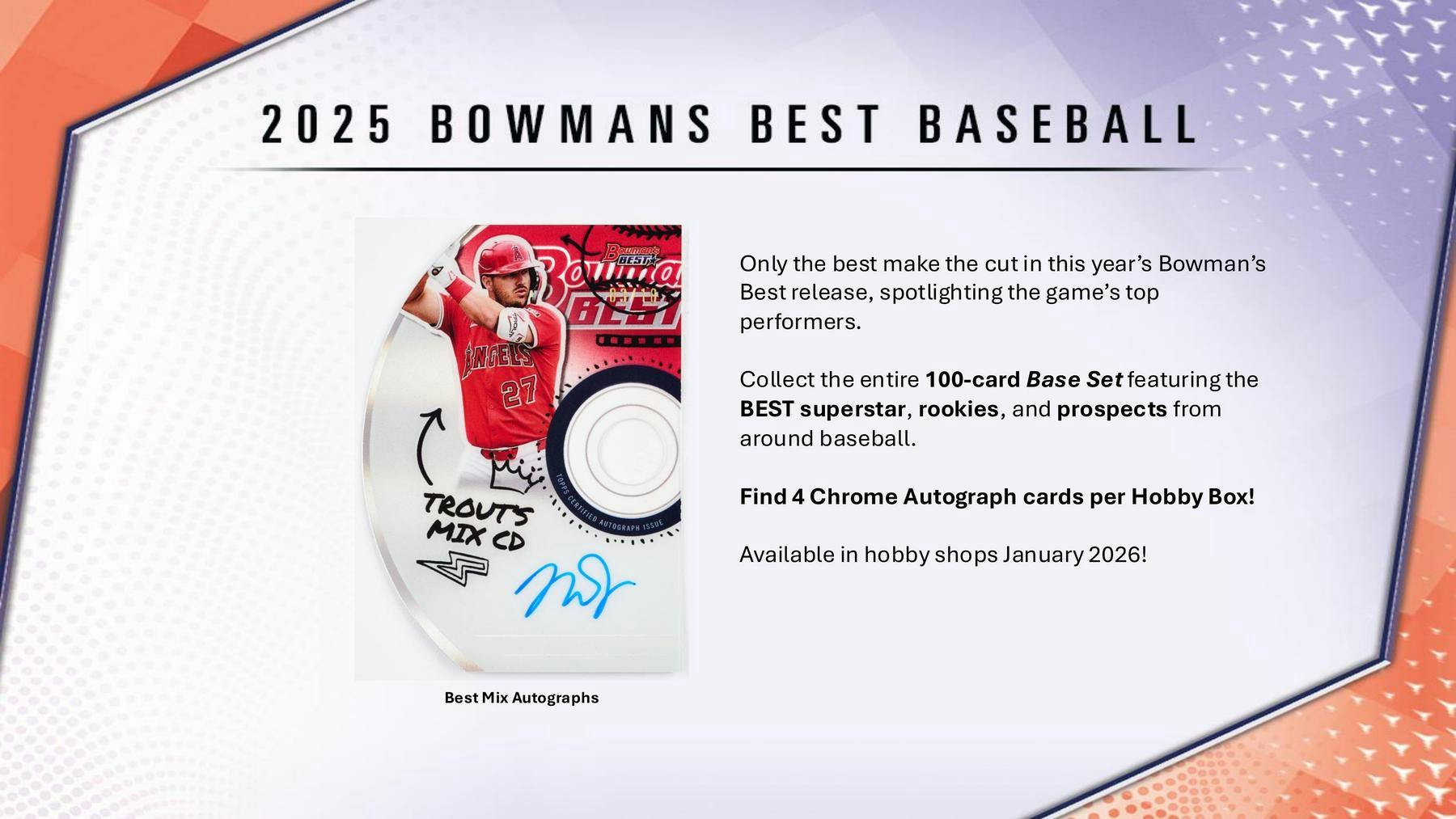 2025 Bowman’s Best Baseball Hobby Box (4 Autos) March 11th - Sports Collectibles