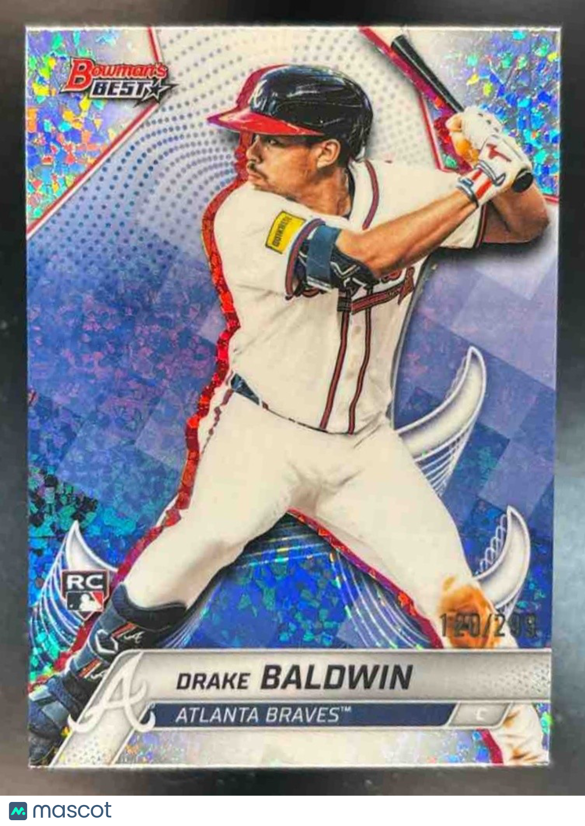 2025 Bowman’s Best Drake Baldwin Mini Diamond Refractor /299 #60 RC Braves - Sports Cards