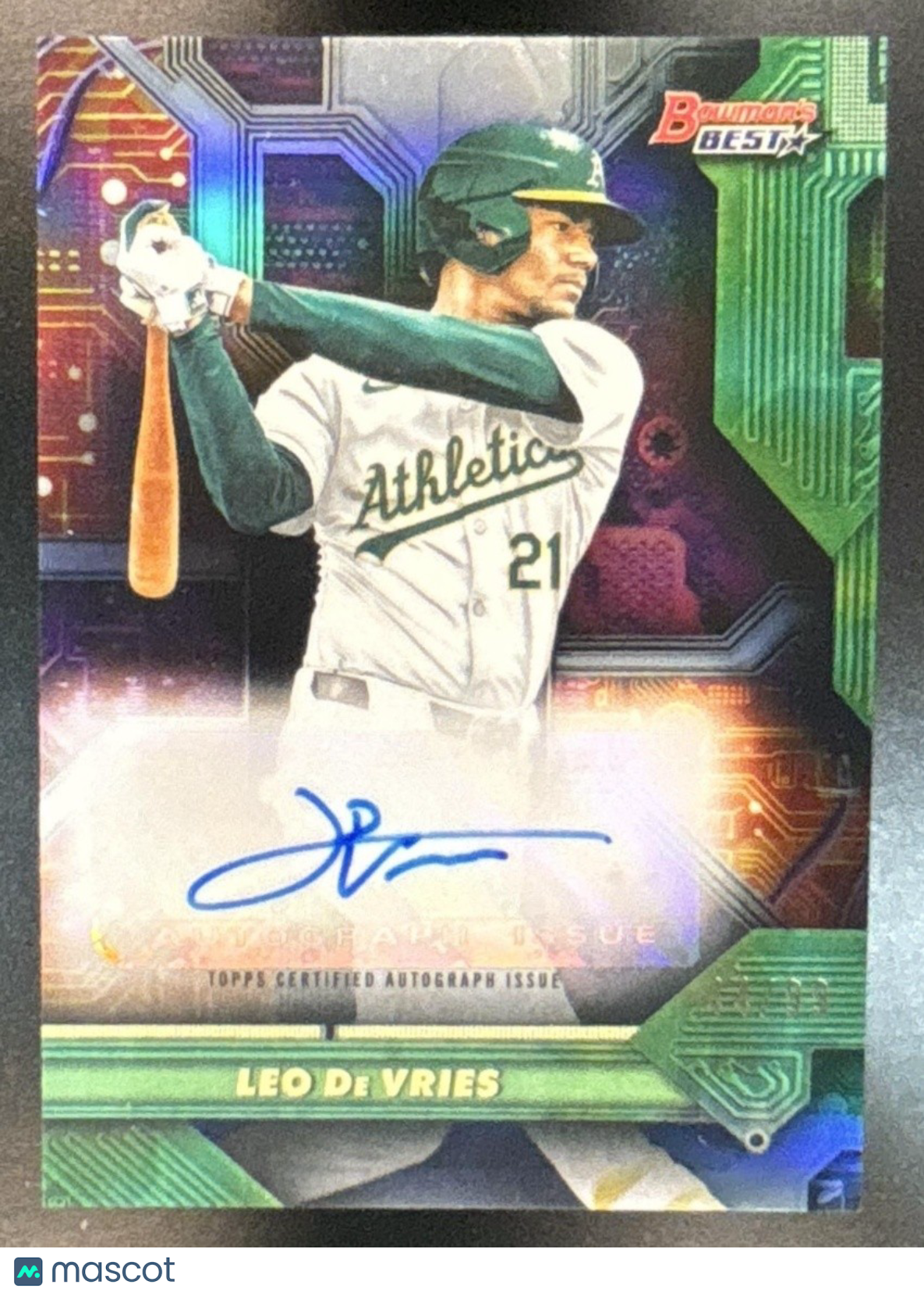 2025 Bowman’s Best Leo De Vries Circuitry Auto /99 #CA-LD Athletics - Sports Cards