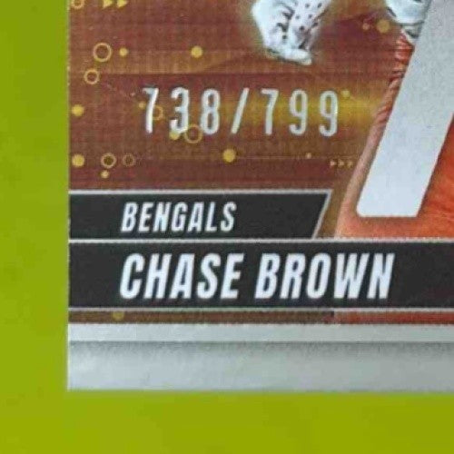 2025 Donruss Elite Chase Brown Full Throttle 738/799 #17 Cincinnati Bengals - Sports Cards