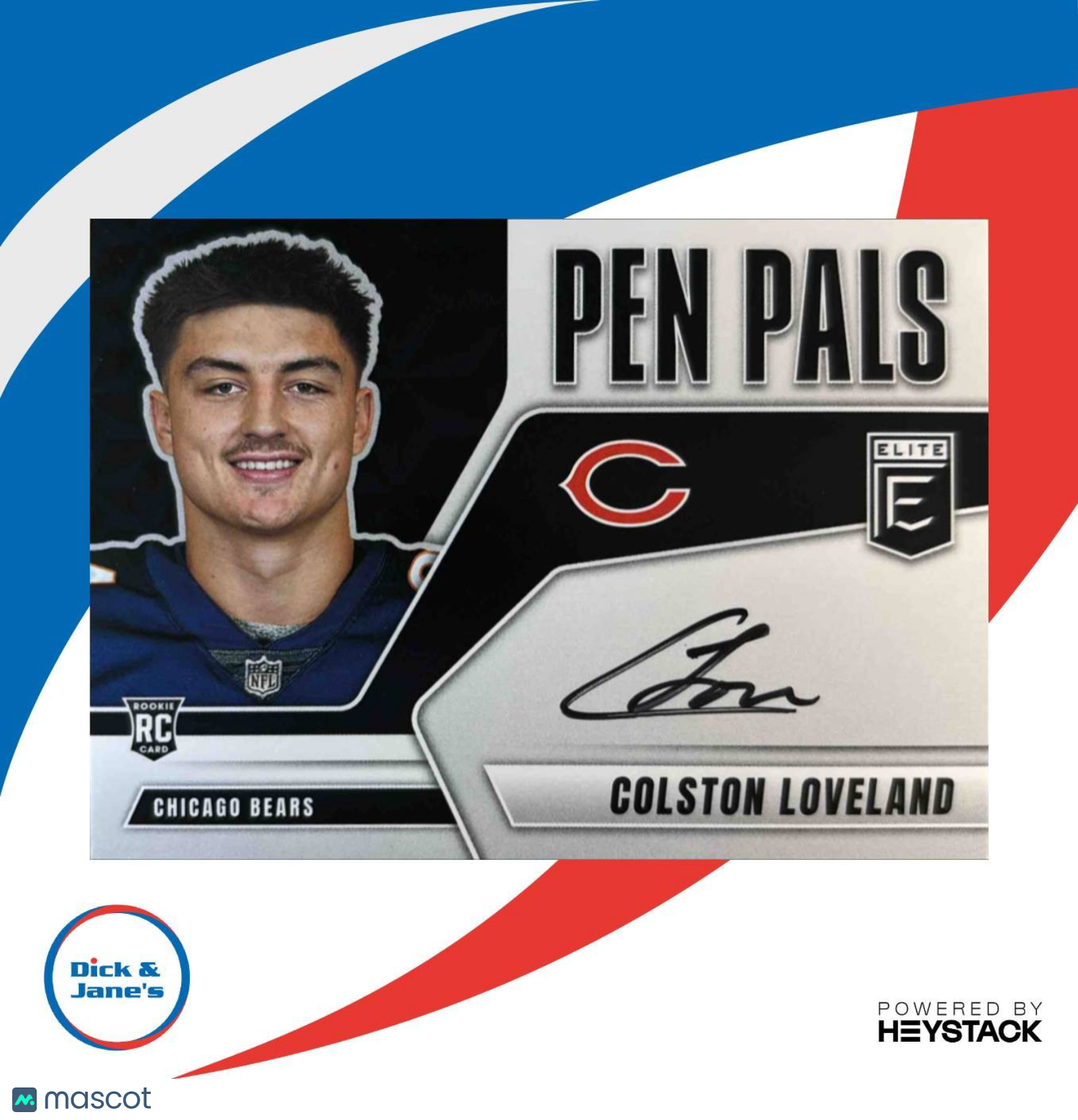2025 Donruss Elite Colston Loveland Pen Pals (Horizontal) Auto Chicago Bears - Sports Cards