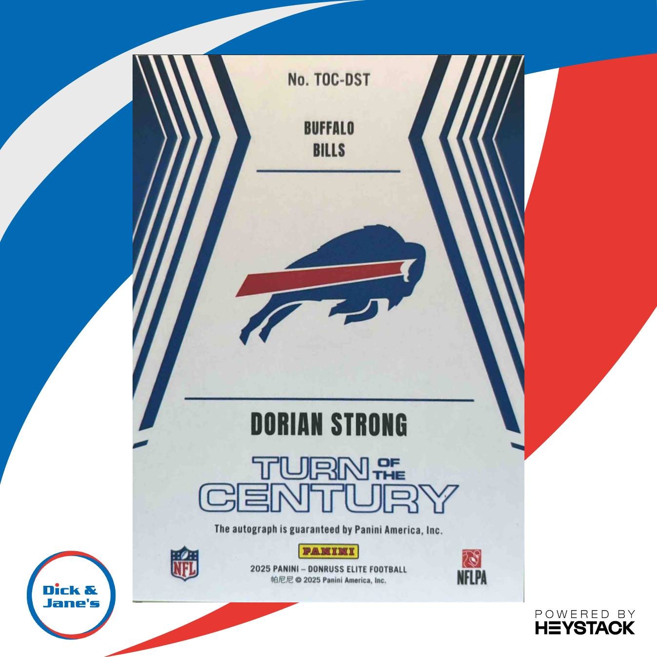 2025 Donruss Elite Dorian Strong Turn of the Century Auto 281/499 Buffalo Bills - Sports Cards