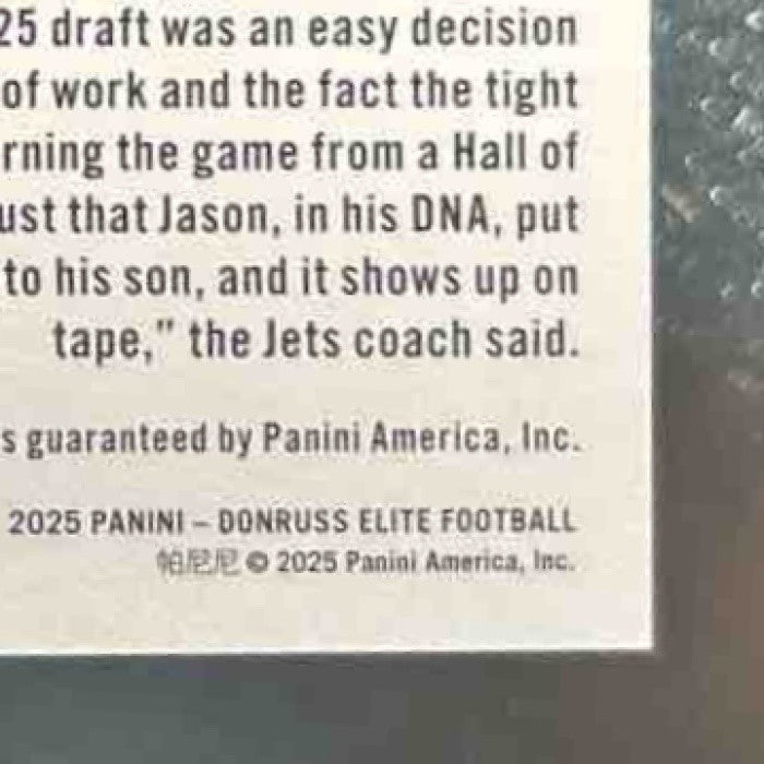 2025 Donruss Elite Mason Taylor Pen Pals Horizontal Auto New York Jets - Sports Cards