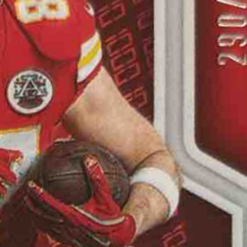 2025 Donruss Elite Travis Kelce Numbers Game Jerseys /599 #22 Kansas City Chiefs - Sports Cards