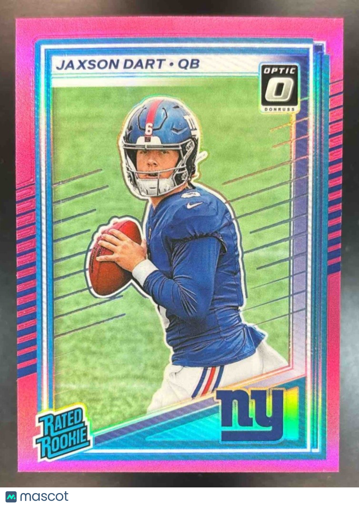 2025 Donruss Jaxson Dart Optic Rated Rookie Preview Pink #400 RC New York Giants - Sports Cards