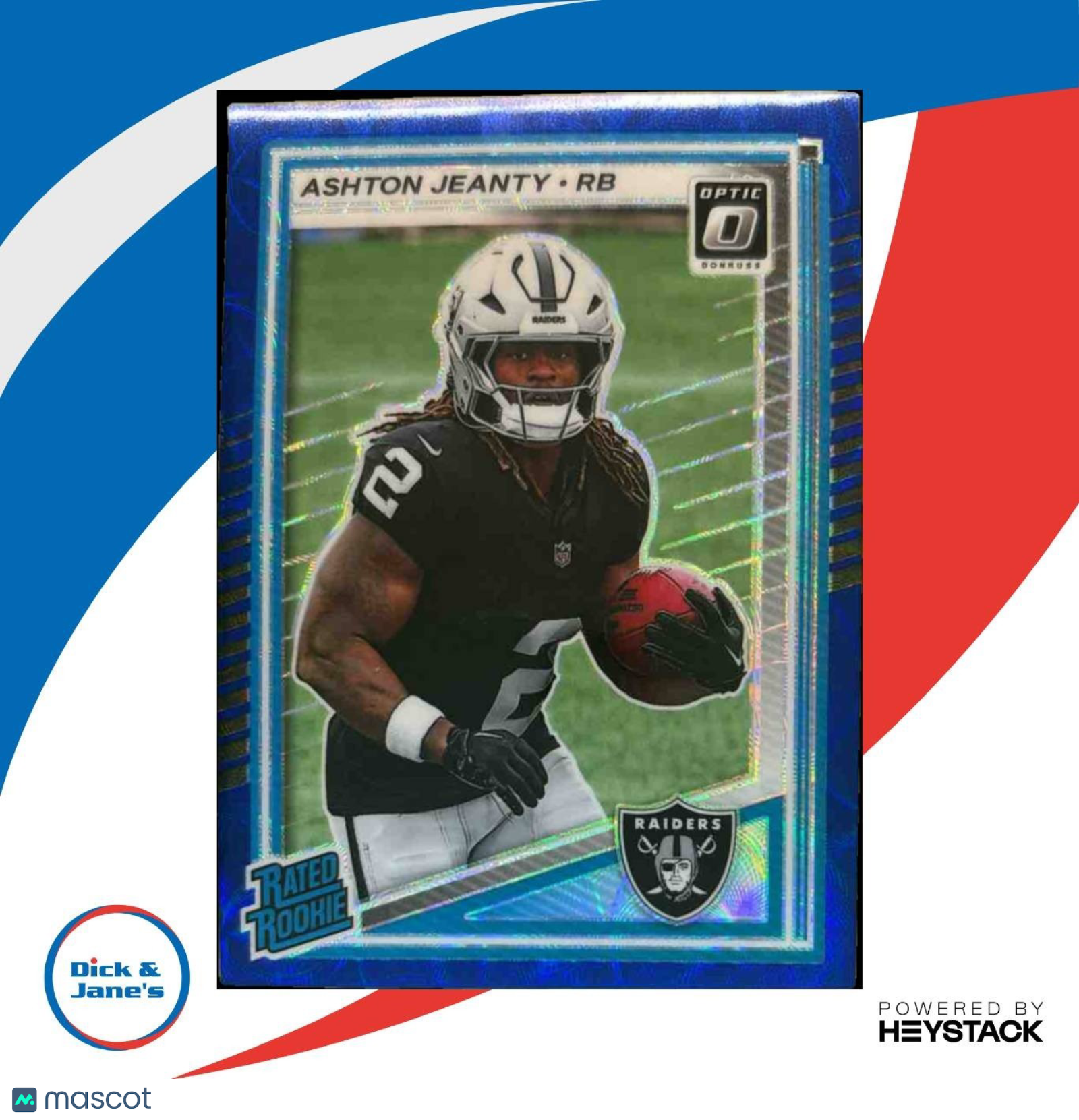 2025 Donruss Optic Ashton Jeanty Purple Shock Prizm #202 Las Vegas Raiders - Sports Cards