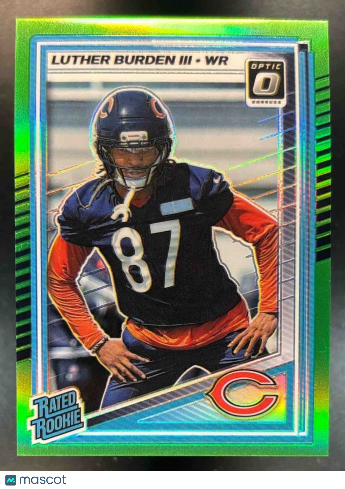 2025 Donruss Optic Luther Burden III Neon Green /199 #275 Chicago Bears - Sports Cards