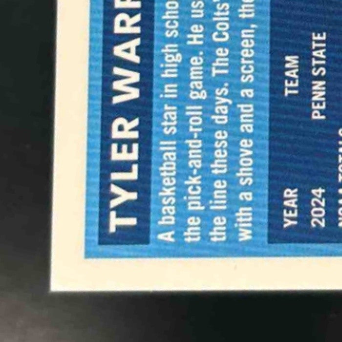2025 Donruss Optic Tyler Warren Electricity Prizm /75 #234 Indianapolis Colts - Sports Cards
