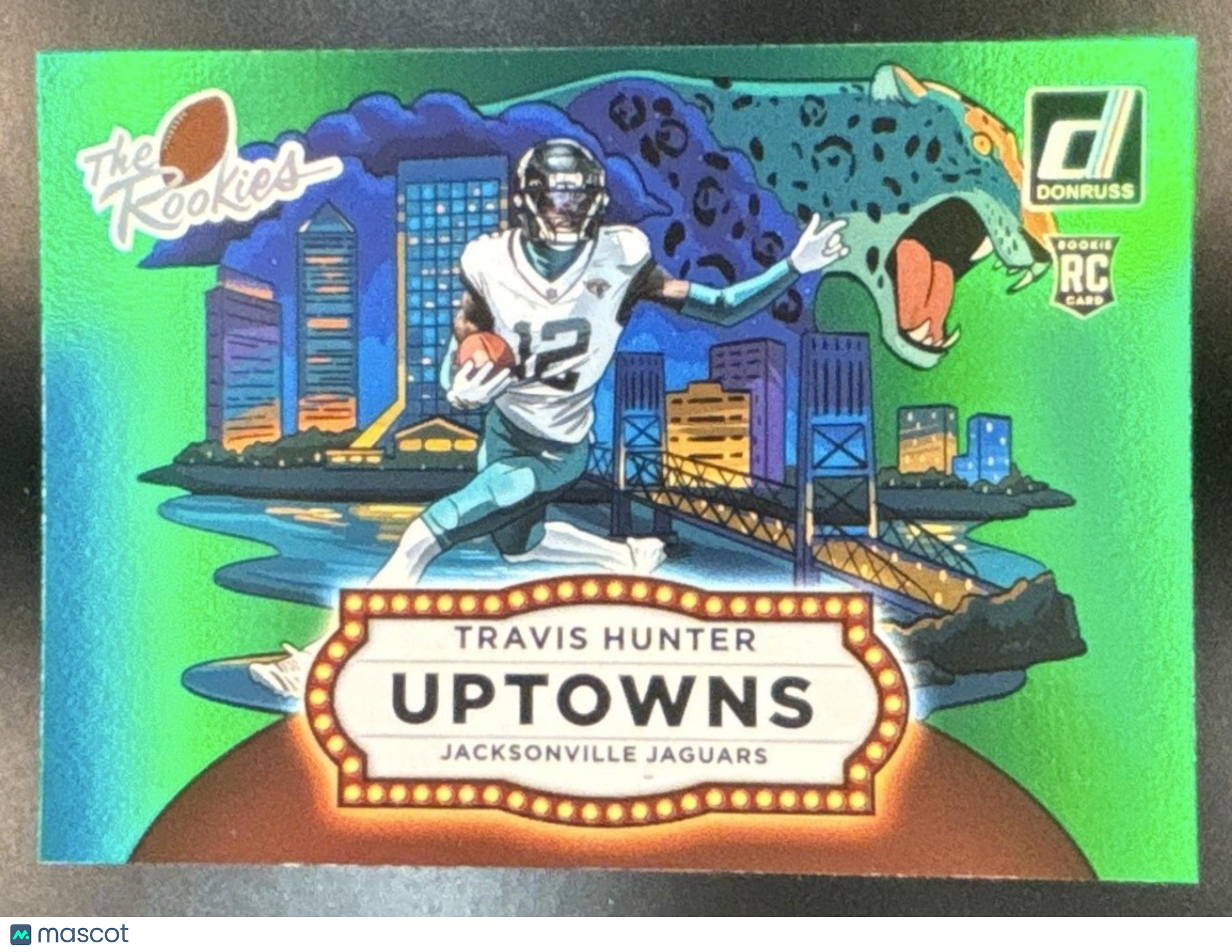 2025 Donruss Rookies & Highlights Travis Hunter Uptown Horizontal Green RC SSP - Sports Cards