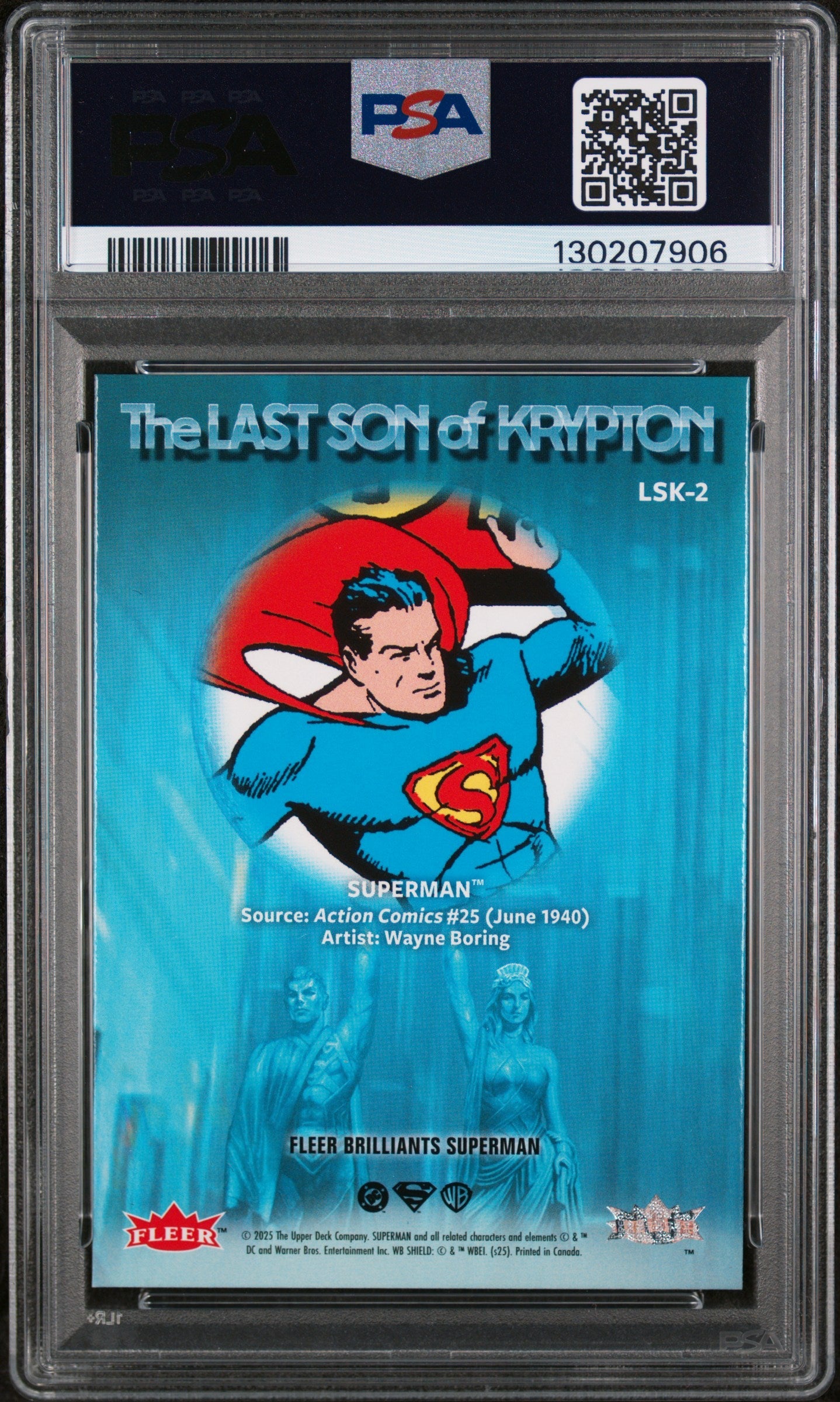 2025 Fleer Brilliants Superman The Last Son Of Krypton PSA 10 Case Hit SSP Pop 1 - Graded Non-Sports Cards