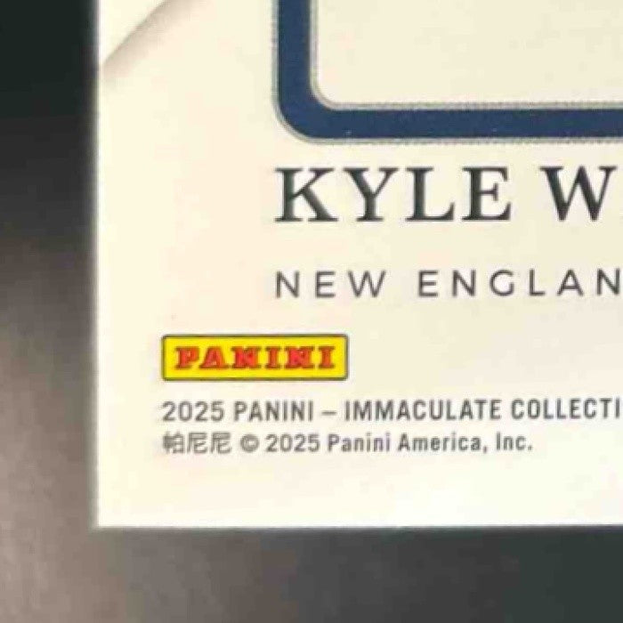 2025 Immaculate Collection Kyle William Number Rookie Patch Auto /18 RC Patriots - Sports Cards