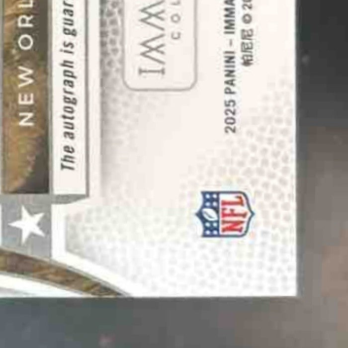 2025 Immaculate Collection Taysom Hill Cleat Impressions Auto /25 MEM Saints - Sports Cards