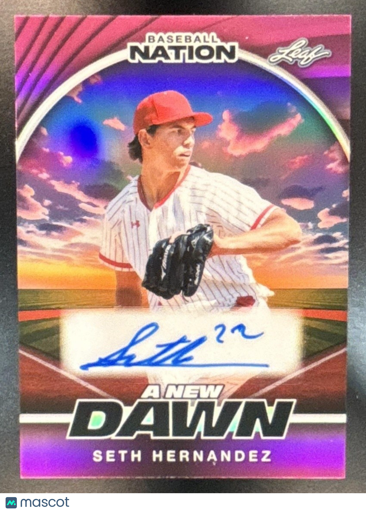 2025 Leaf Baseball Nation Seth Hernandez New Dawn Auto Pink 1/6 #NA-SH1 - Sports Cards