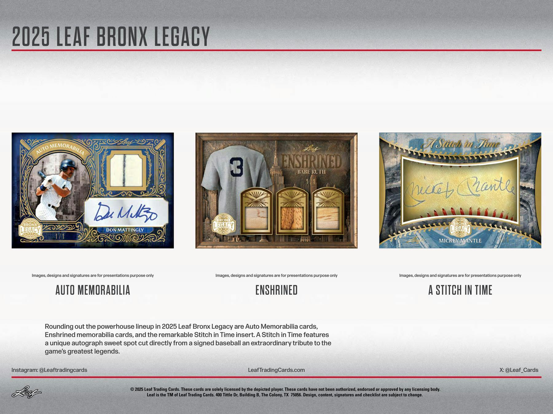 2025 Leaf Bronx Legacy NYC Series III Baseball Hobby Box (4 Premium Hits) - MLB Hobby Box
