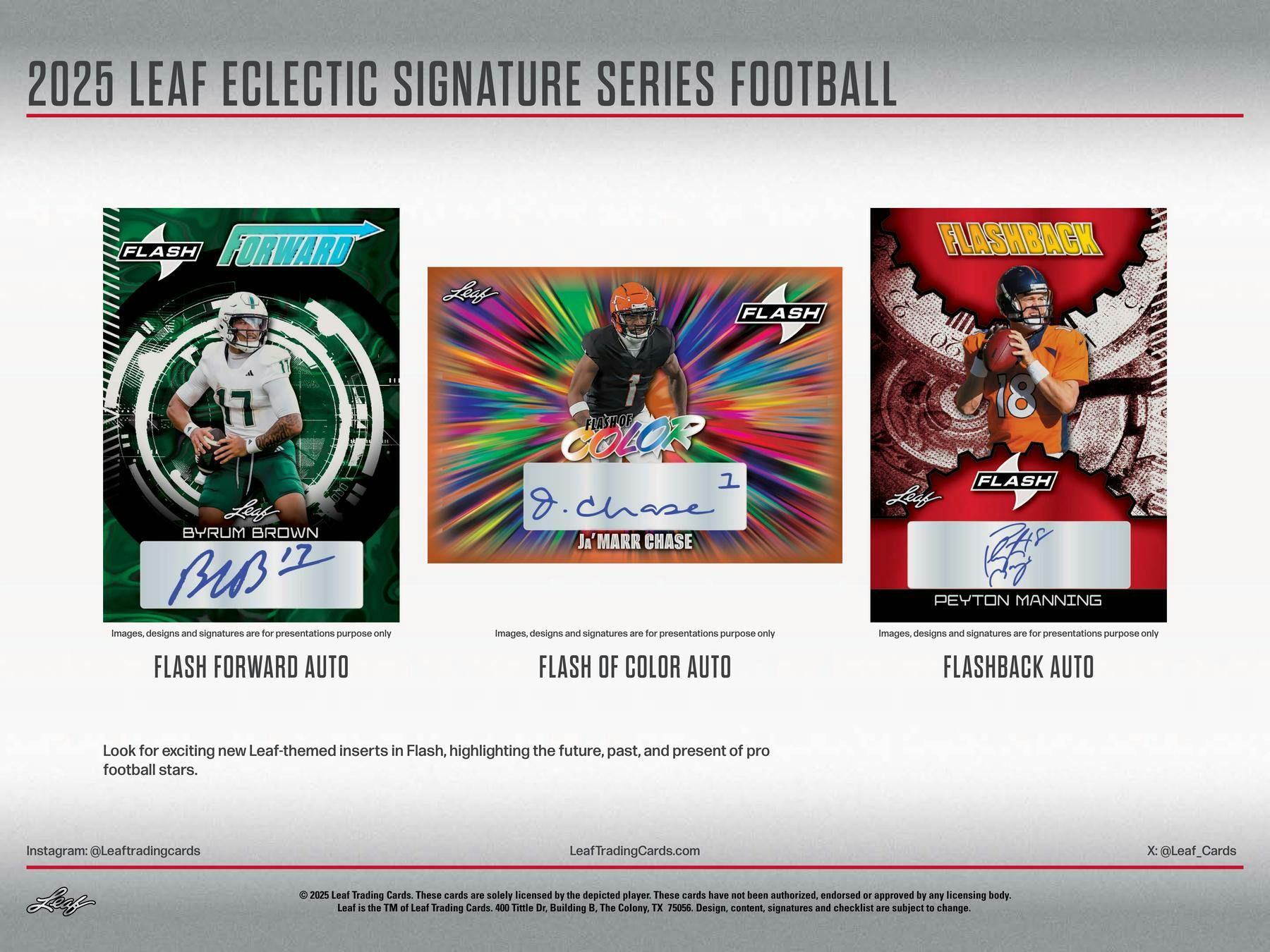 2025 Leaf Eclectic Signature Series Football Hobby Box (6 Autos) - NFL Hobby Box