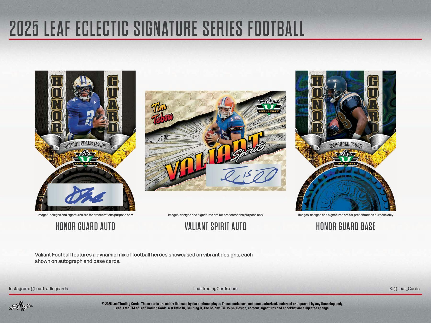 2025 Leaf Eclectic Signature Series Football Mythical Hobby Box (8 Autos) - NFL Hobby Box
