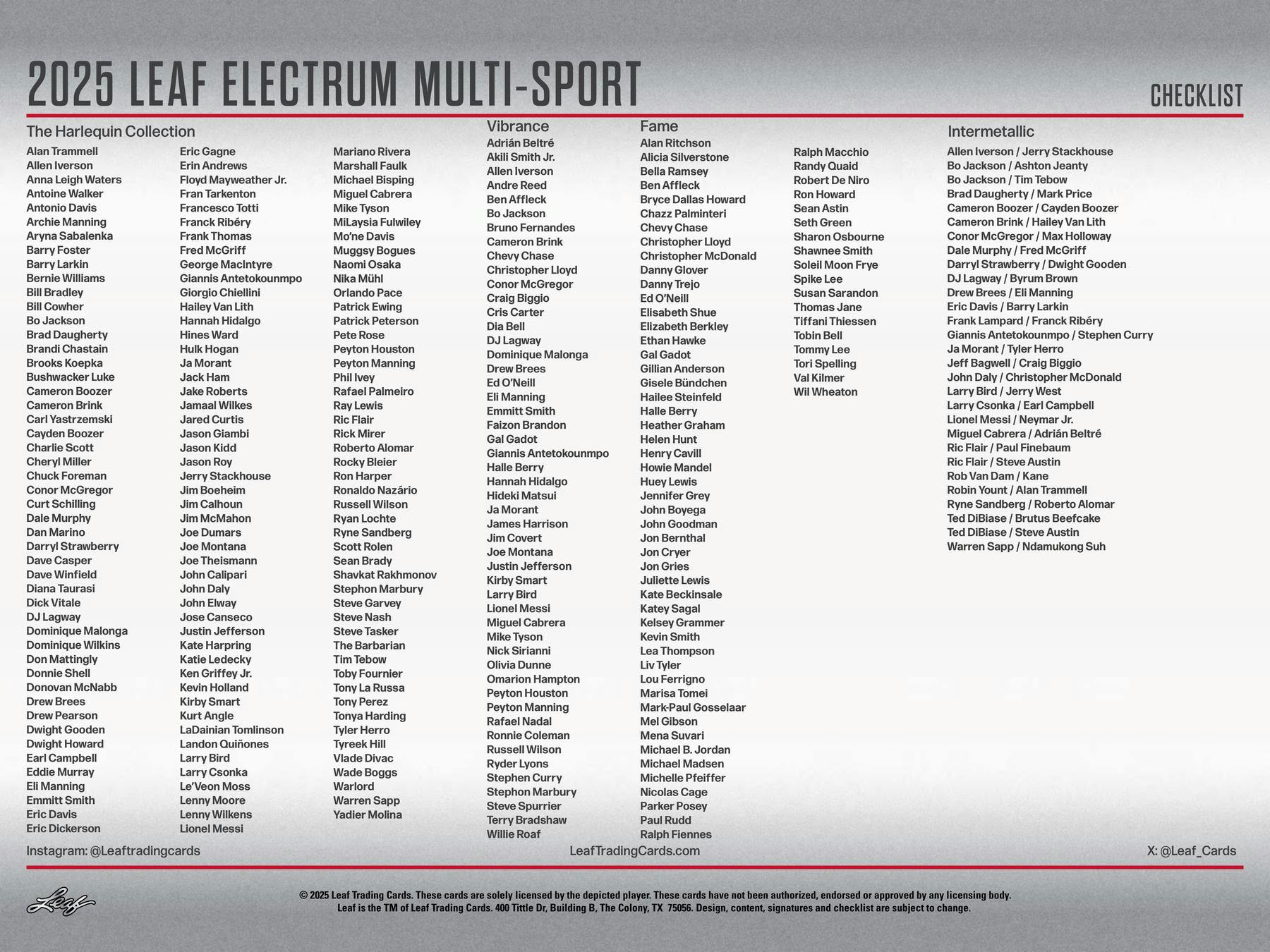 2025 Leaf Electrum Multisport Hobby Box (3 Premium Hits) - Hobby Box