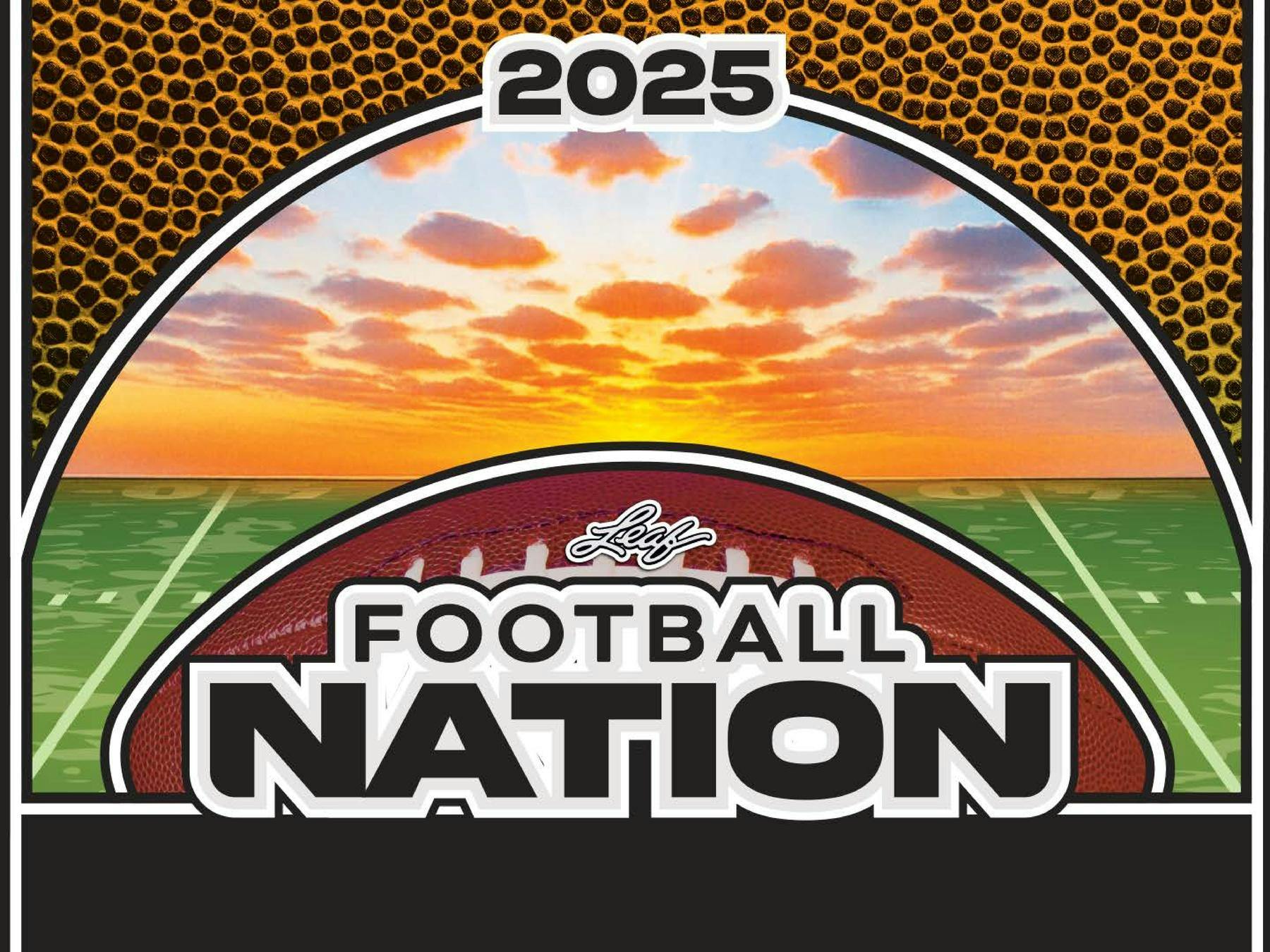 2025 Leaf Football Nation Hobby Box (5 Autographs) Soccer Futbol Autos??? - NFL Hobby Box