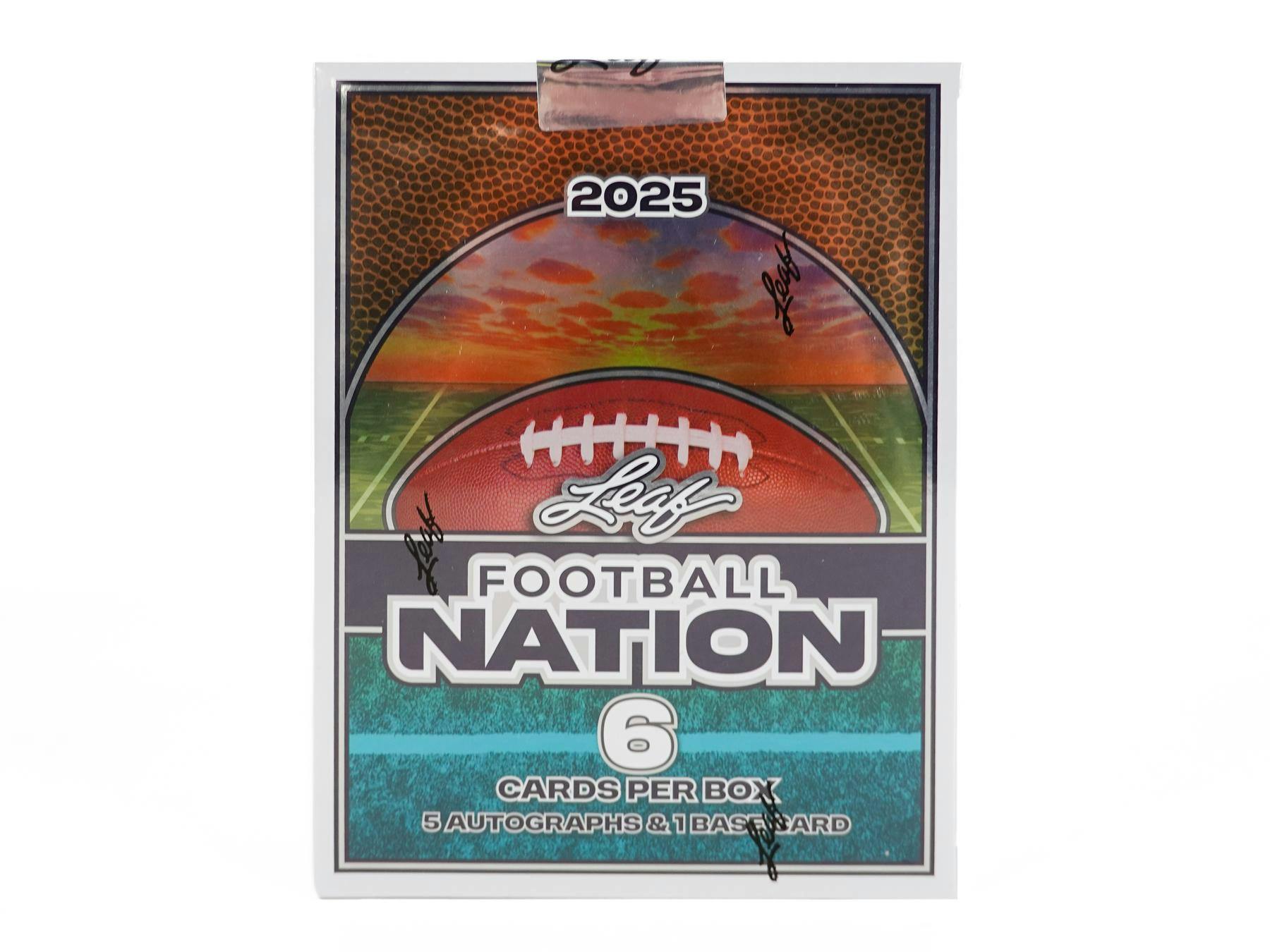 2025 Leaf Football Nation Hobby Box (5 Autographs) Soccer Futbol Autos??? - NFL Hobby Box